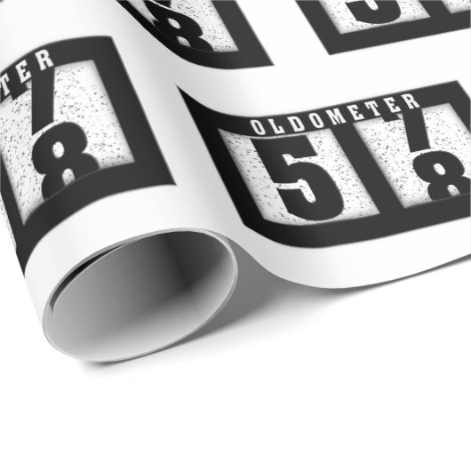 58. Geburtstagsdometer Geschenkpapier (Rolleneckpunkt)