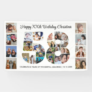 58. Geburtstagsfeier Nummer 58 Fotocollage Banner