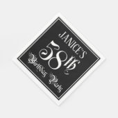 58. Geburtstagsparty — Extravagantes Script + Indi Serviette (Ecke)