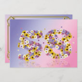 58. Geburtstagsparty mit Blumenbriefen Einladung (Vorne/Hinten)