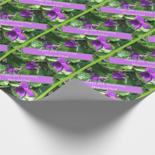58. Hochzeitstag Geschenkpapier (Ecke)