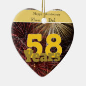 58. Hochzeitstag Keramik Ornament (Rechts)