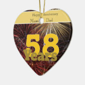 58. Hochzeitstag Keramik Ornament (Links)