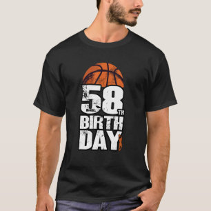 58 Jahre alter Vintager Basketball 58. Geburtstag T-Shirt