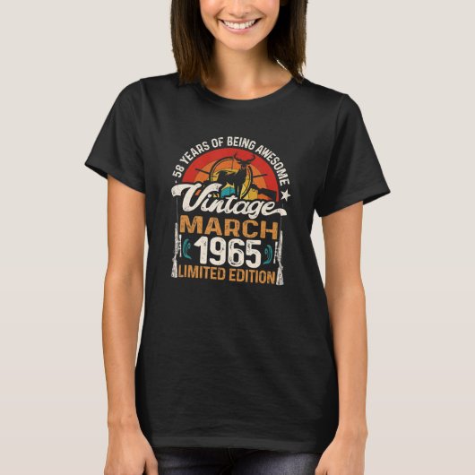58 Jahre März 1965 58. B T-Shirt (Vorderseite)