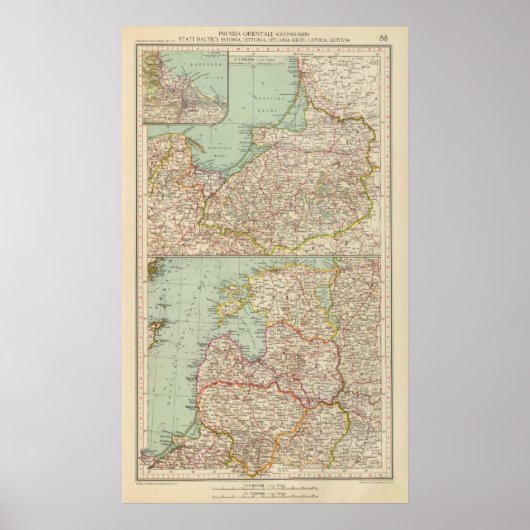 58 Ostpreußen, baltische Staaten Poster (Vorne)