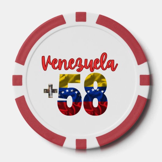 58 Venezuela Pride authentische venezolanische Wur Pokerchips (Vorderseite)
