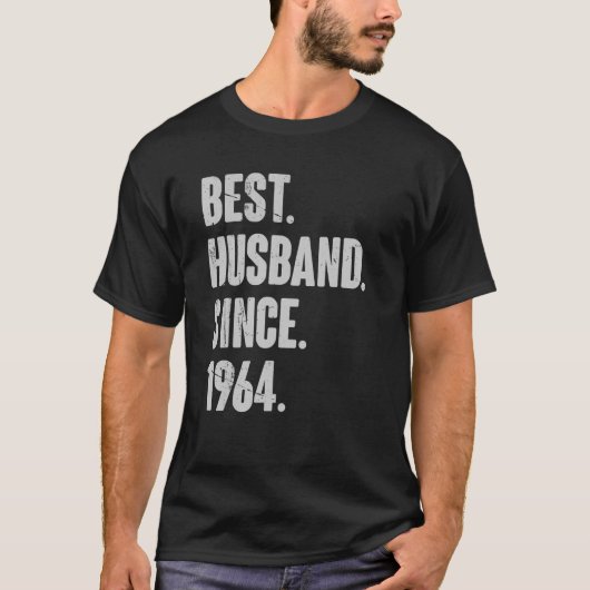 58 Wedding Anniversary For Him Best Husband Sinc T-Shirt (Vorderseite)
