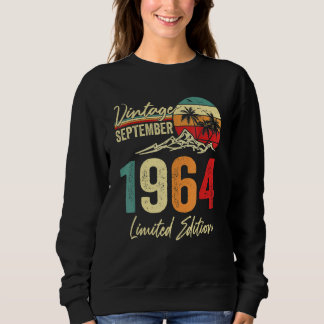 58 Yr Old Vintage September 1964  58th Sweatshirt