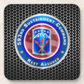 593. Nachhaltigkeitsbefehl "Erholung gesichert" Getränkeuntersetzer (Vorderseite)