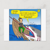 595 Poseidon cartoon Postkarte (Vorderseite)