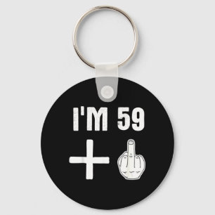 59 1 - Humor 60. Geburtstagszitat - Mittelfinger Schlüsselanhänger