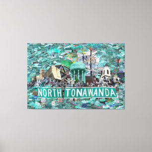 59,26" x 40,00 gespannte Leinwand - Straßen von NT
