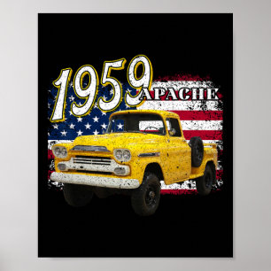 59 Apache Truck 4. Juli Amerikaner Poster