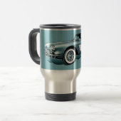 59 Corvette Blaue Hintergrund Reisebecher (Vorderseite Links)