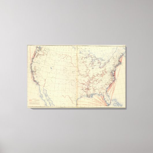 59 Flüsse, Routen 1890 Leinwanddruck (Vorderseite)