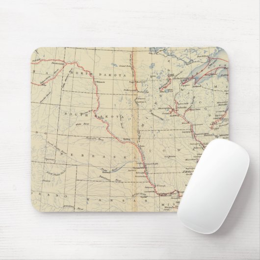 59 Flüsse, Routen 1890 Mousepad (Mit Mouse)