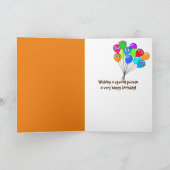 59. Geburtstag braunes Poodle auf Weide Karte (Innenseite)