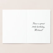 59. Geburtstag: Elegantes, Verziertes Drehbuch; In Folienkarte (Innenseite)