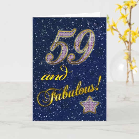 59. Geburtstag für jemand fabelhaft Karte (Gelbe Blume)