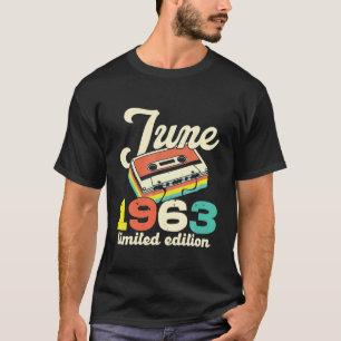 59. Geburtstag Juni 1963 Vintag Cassette Limited T-Shirt