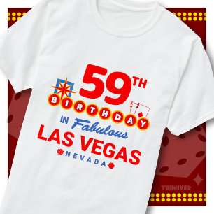 59. Geburtstag Las Vegas Willkommensschild Party S T-Shirt