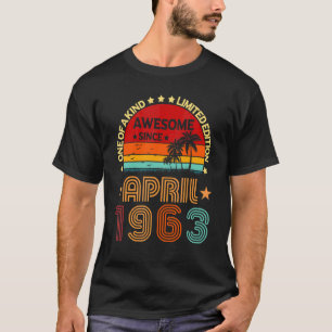 59. Geburtstag Phantastisch seit April 1963 Vintag T-Shirt