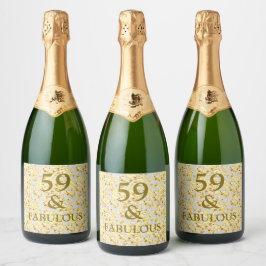 59. Geburtstag Schaumweinetikett