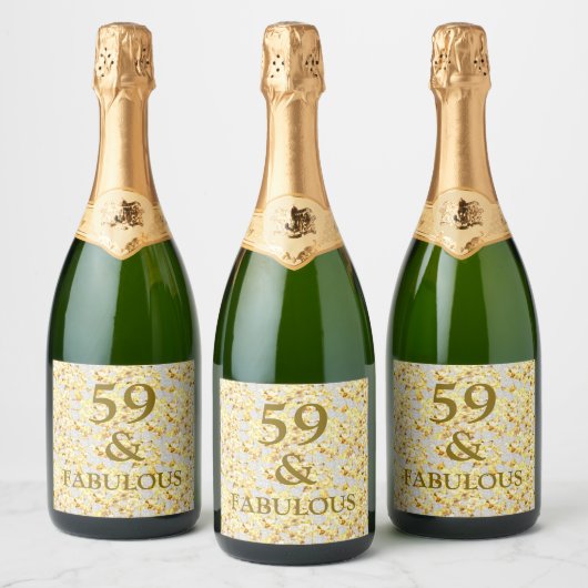 59. Geburtstag Schaumweinetikett (Flaschen)