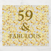 59. Geburtstag Schaumweinetikett (Einzelnes Label)