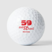 59. Geburtstag So Cool Benutzerdefiniertes Golfer- Golfball (Vorderseite)