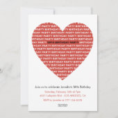 59. Geburtstagseinladung Girl xoxo sweetheart Einladung (Vorderseite)