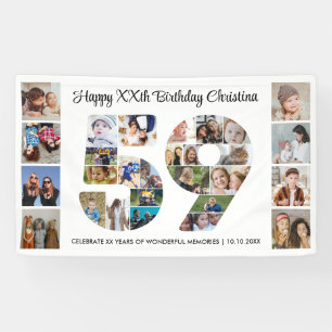 59. Geburtstagsfeier Nummer 59 Fotocollage Banner