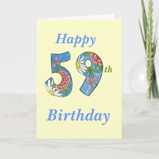 59. Geburtstagskarte Karte (Vorderseite)