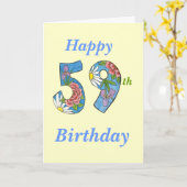 59. Geburtstagskarte Karte (Gelbe Blume)