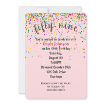 59. Geburtstagsparty Confetti auf Rosa