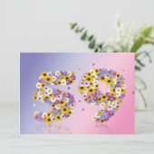 59. Geburtstagsparty mit Blumenbriefen Einladung (Stehend Vorderseite)