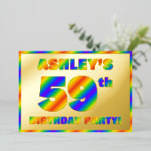 59. Geburtstagsparty — Spaß, Regenbogenspektrum "5 Folieneinladung (Stehend vorne)