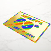 59. Geburtstagsparty — Spaß, Regenbogenspektrum "5 Folieneinladung (Gedreht)