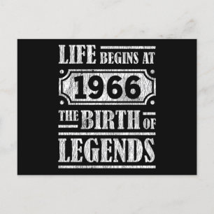 59 Jahre alt 1966 Geburt der Legende 59. Geburtsta Postkarte