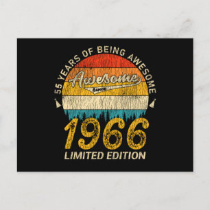 59 Jahre alt 1966 Retro Phantastisch 59. Geburtsta Postkarte