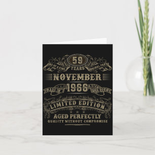 59 Jahre alt 59. Geburtstag November 1966 Limitier Karte