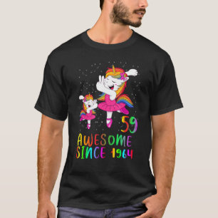 59 Jahre alt Geburtstag Einhornballett Phantastisc T-Shirt