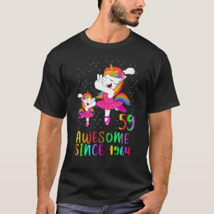 59 Jahre alt Geburtstag Einhornballett Phantastisc T-Shirt