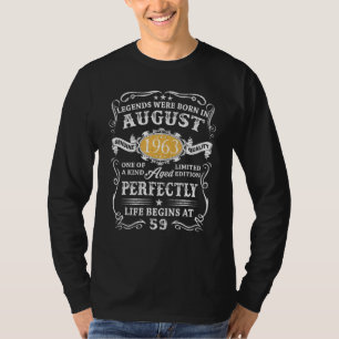 59 Jahre alte Geburtstagslegenden Geborenen August T-Shirt