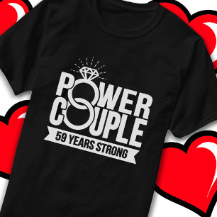 59 Jahre Starker Power Paar Niedlich 59 Jahre Jubi T-Shirt
