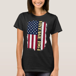 59 Jahre Vintage US-Flagge 1964 Amerikanische Flag T-Shirt