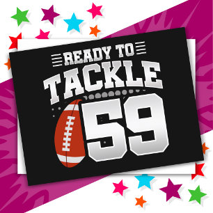 59-jähriger Tackle-Fußball-Party 59. Geburtstag Postkarte