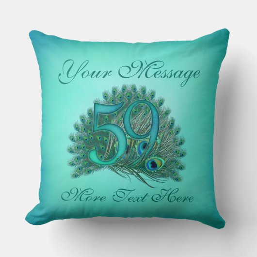 59. Kissen Jahrestag des Text-59. Geburtstages (Vorderseite)