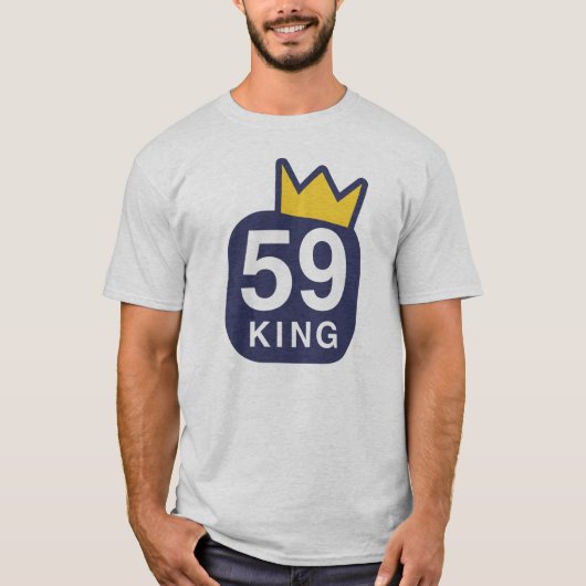 59 König T-Shirt (Asche) (Vorderseite)